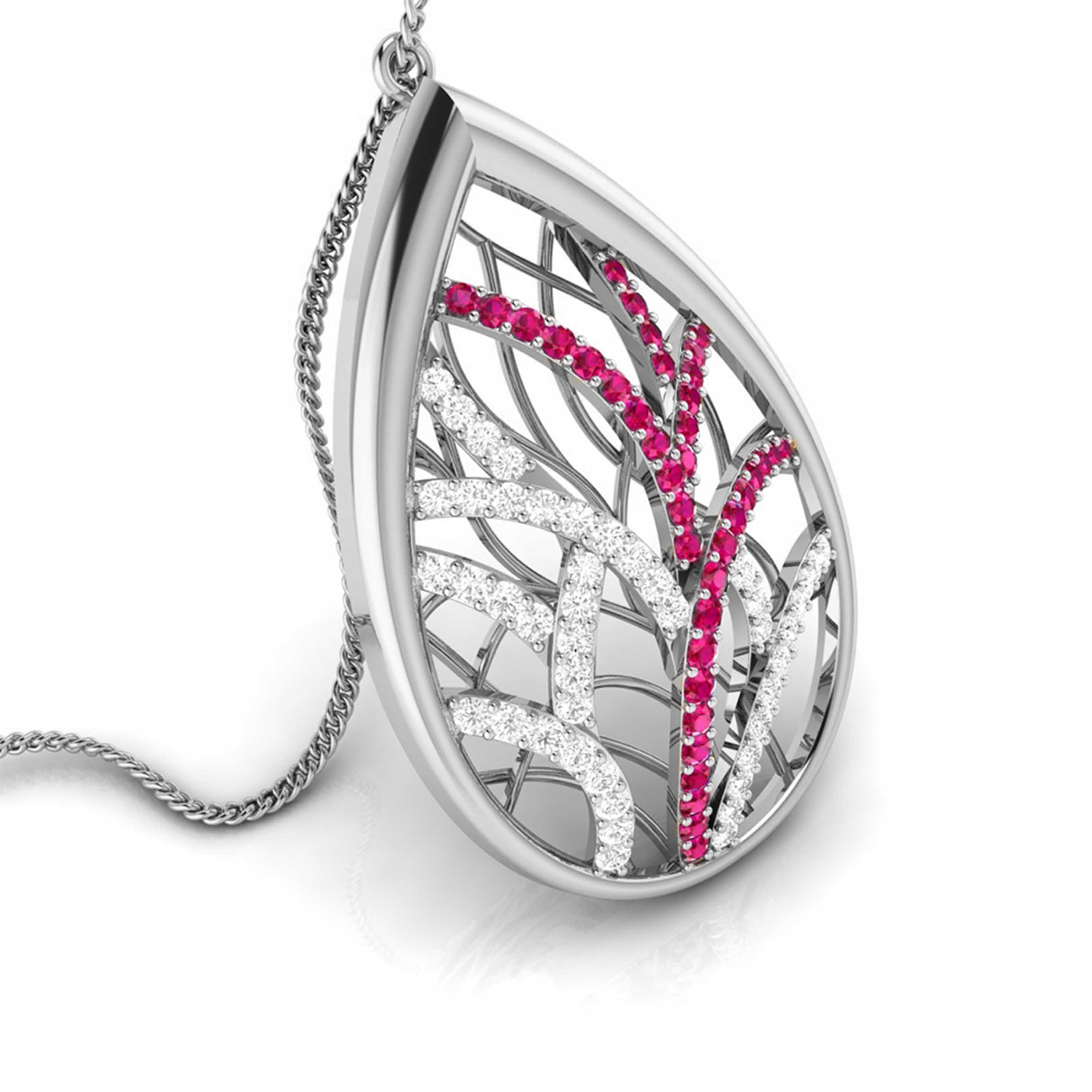 Platinum Diamond Pendant for Women JL PT P NL8606   Jewelove.US