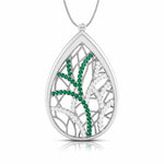 Load image into Gallery viewer, Platinum Diamond Pendant for Women JL PT P NL8606  Green Jewelove.US
