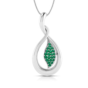 Platinum Pendant for Women JL PT P NL8635  Green Jewelove.US