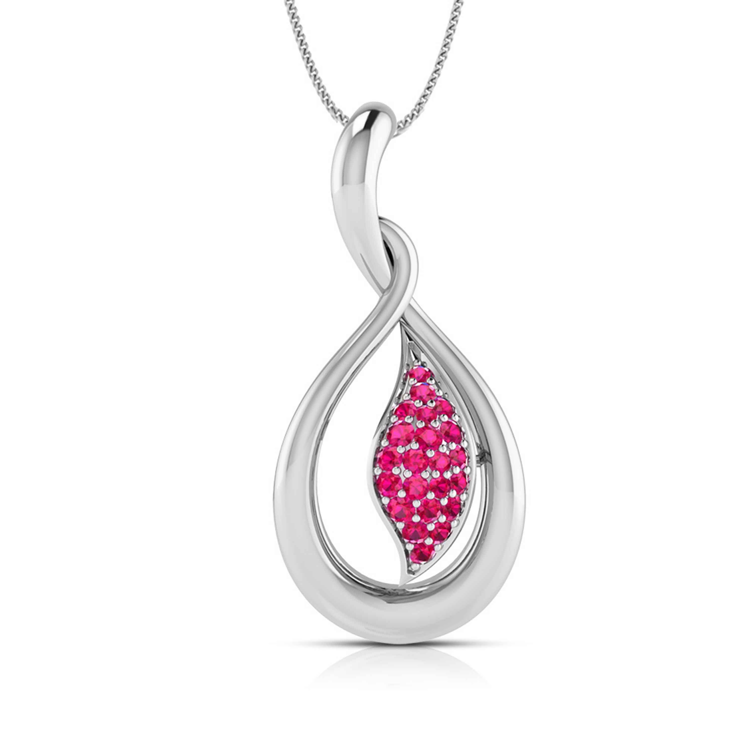 Platinum Pendant for Women JL PT P NL8635  Red Jewelove.US