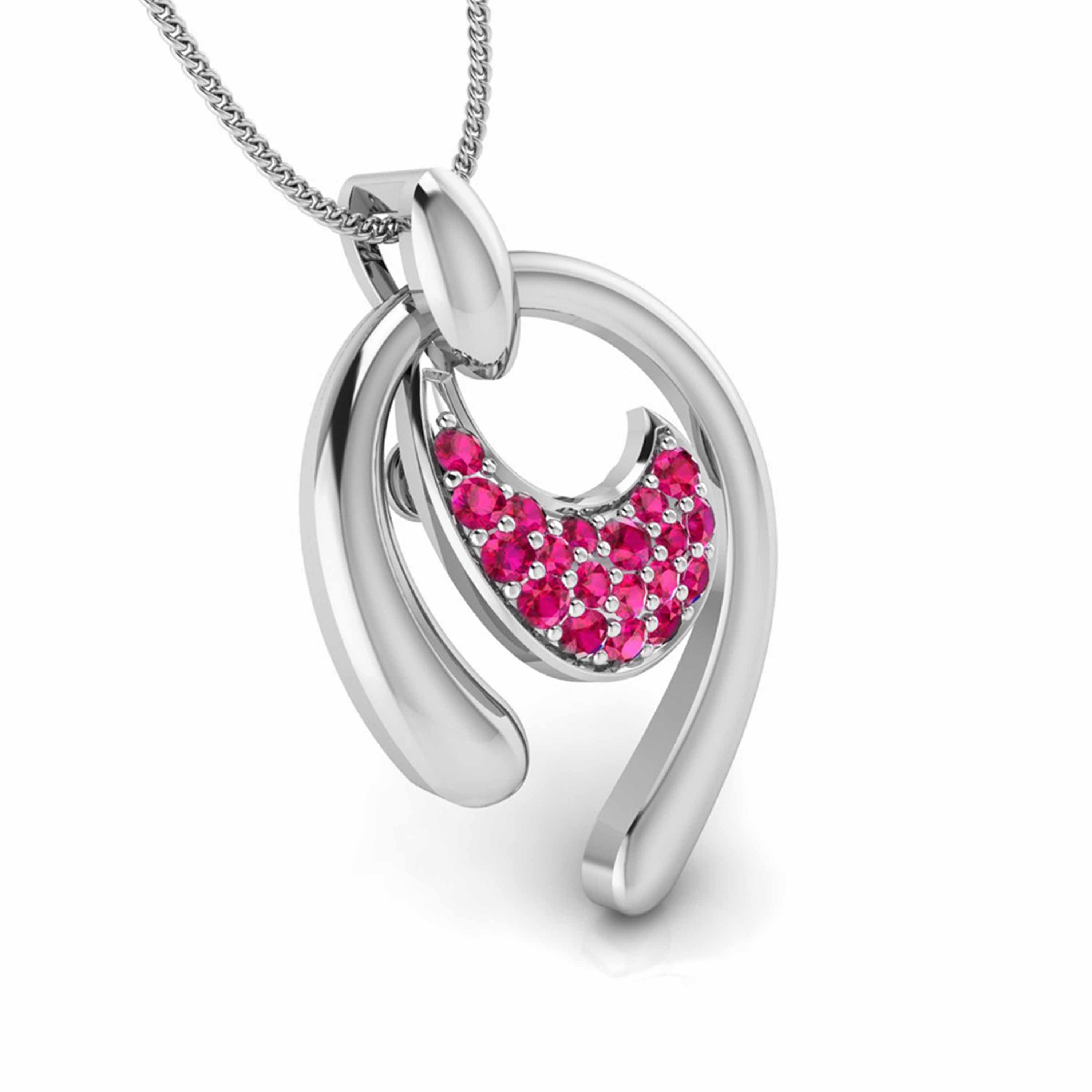 Platinum Pendant Ruby for Women JL PT P NL8636R