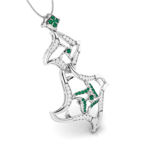 Platinum Diamond Pendant for Women JL PT P NL8644