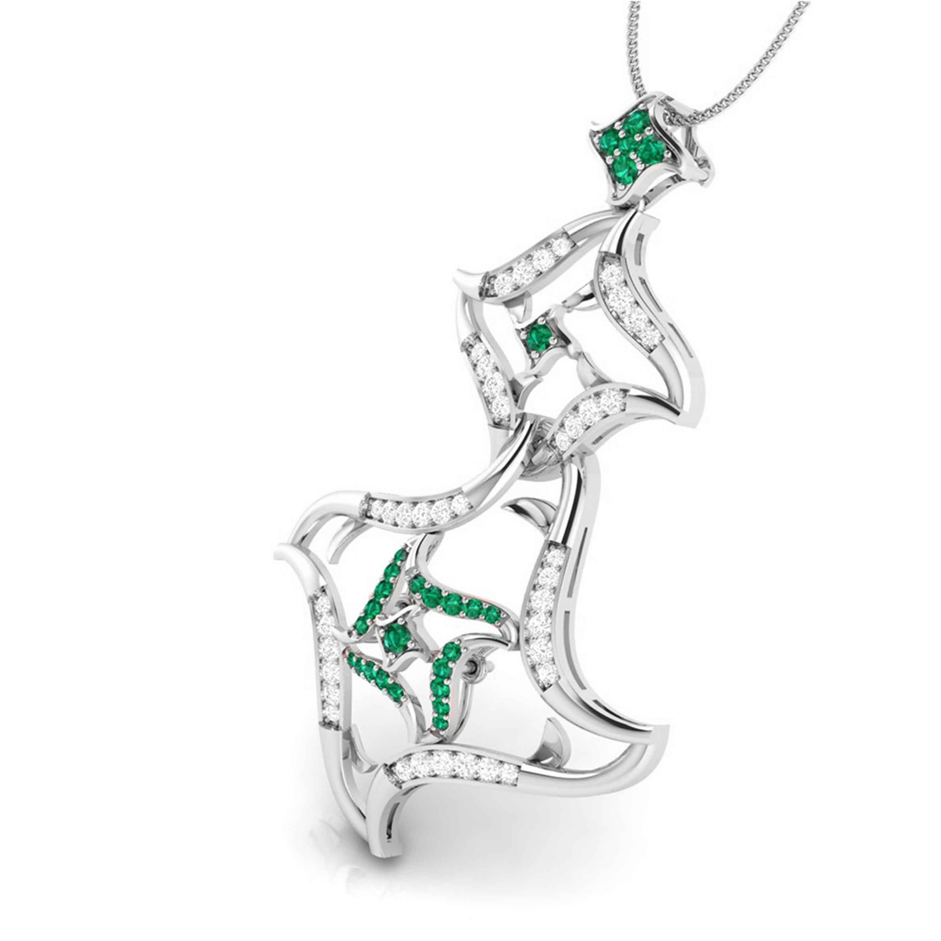 Platinum Diamond Pendant for Women JL PT P NL8644