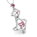 Load image into Gallery viewer, Platinum Diamond Pendant for Women JL PT P NL8644
