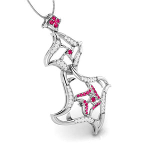 Platinum Diamond Pendant for Women JL PT P NL8644