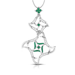 Load image into Gallery viewer, Platinum Diamond Pendant for Women JL PT P NL8644  Green Jewelove.US
