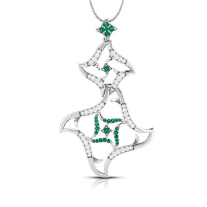 Platinum Diamond Pendant for Women JL PT P NL8644  Green Jewelove.US