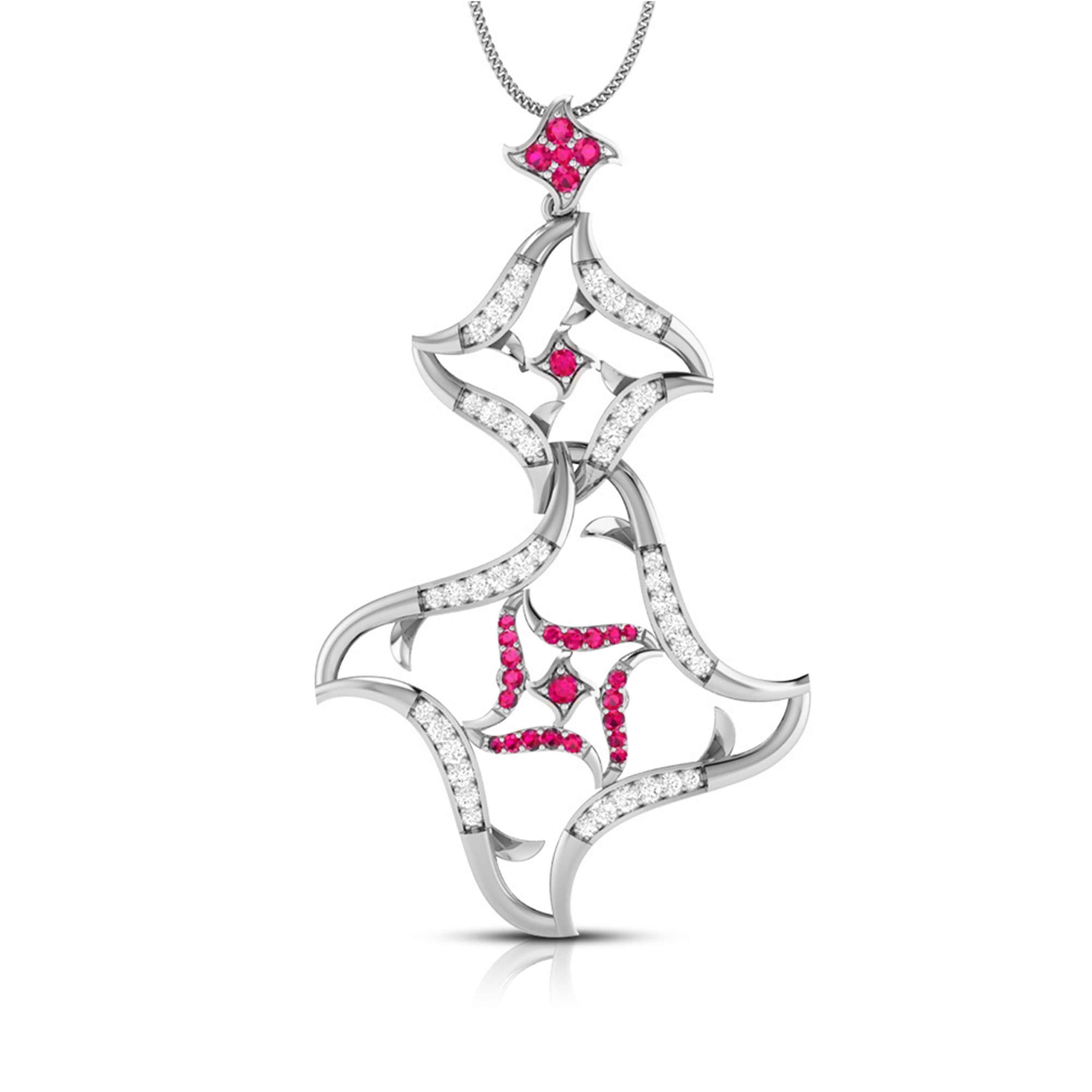 Platinum Diamond Pendant for Women JL PT P NL8644