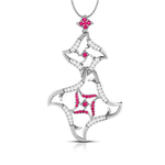 Load image into Gallery viewer, Platinum Diamond Pendant for Women JL PT P NL8644  Red Jewelove.US
