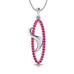 Load image into Gallery viewer, Platinum Pendant for Women JL PT P NL8654  Red Jewelove.US
