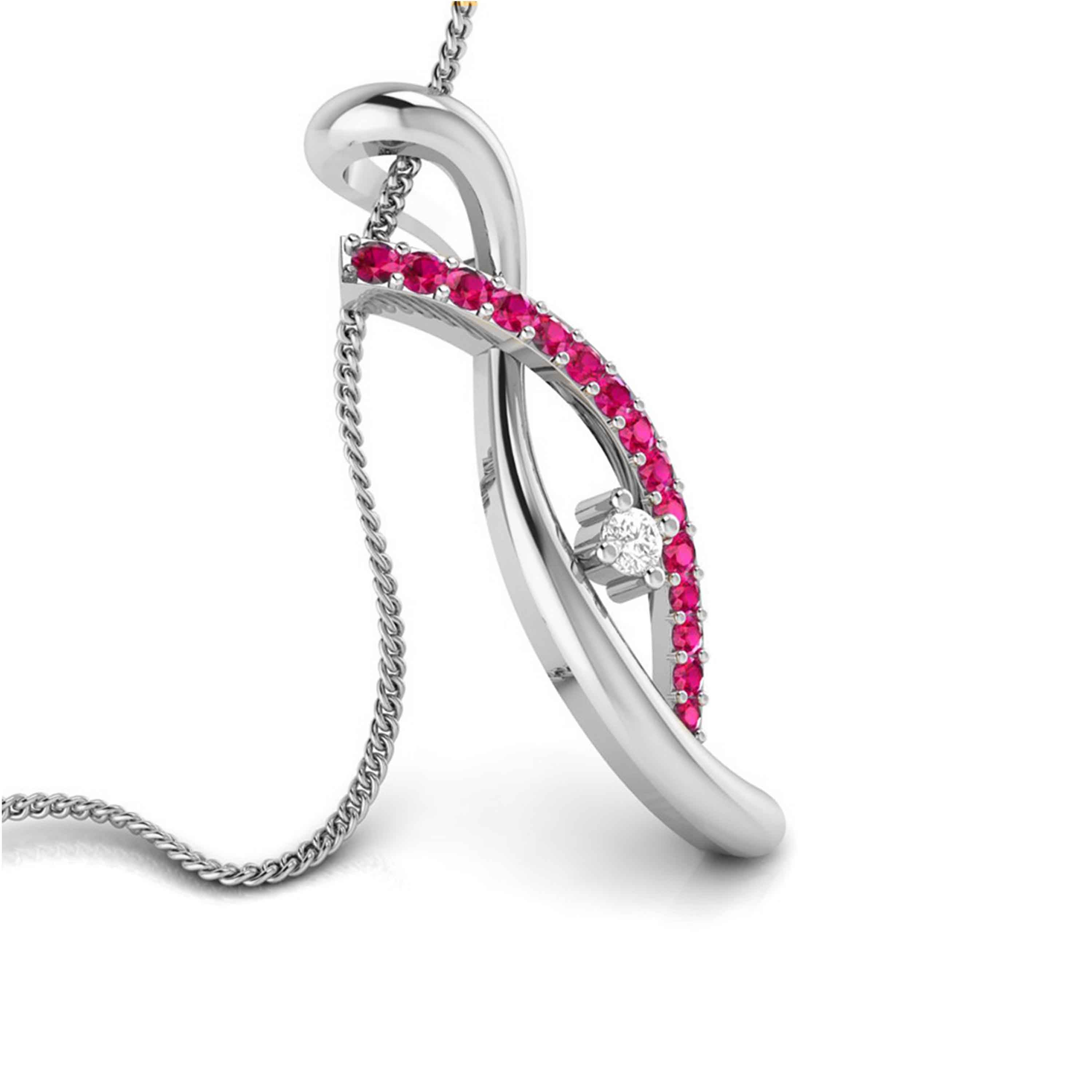 Platinum Diamond Pendant Emerald for Women JL PT P NL8655