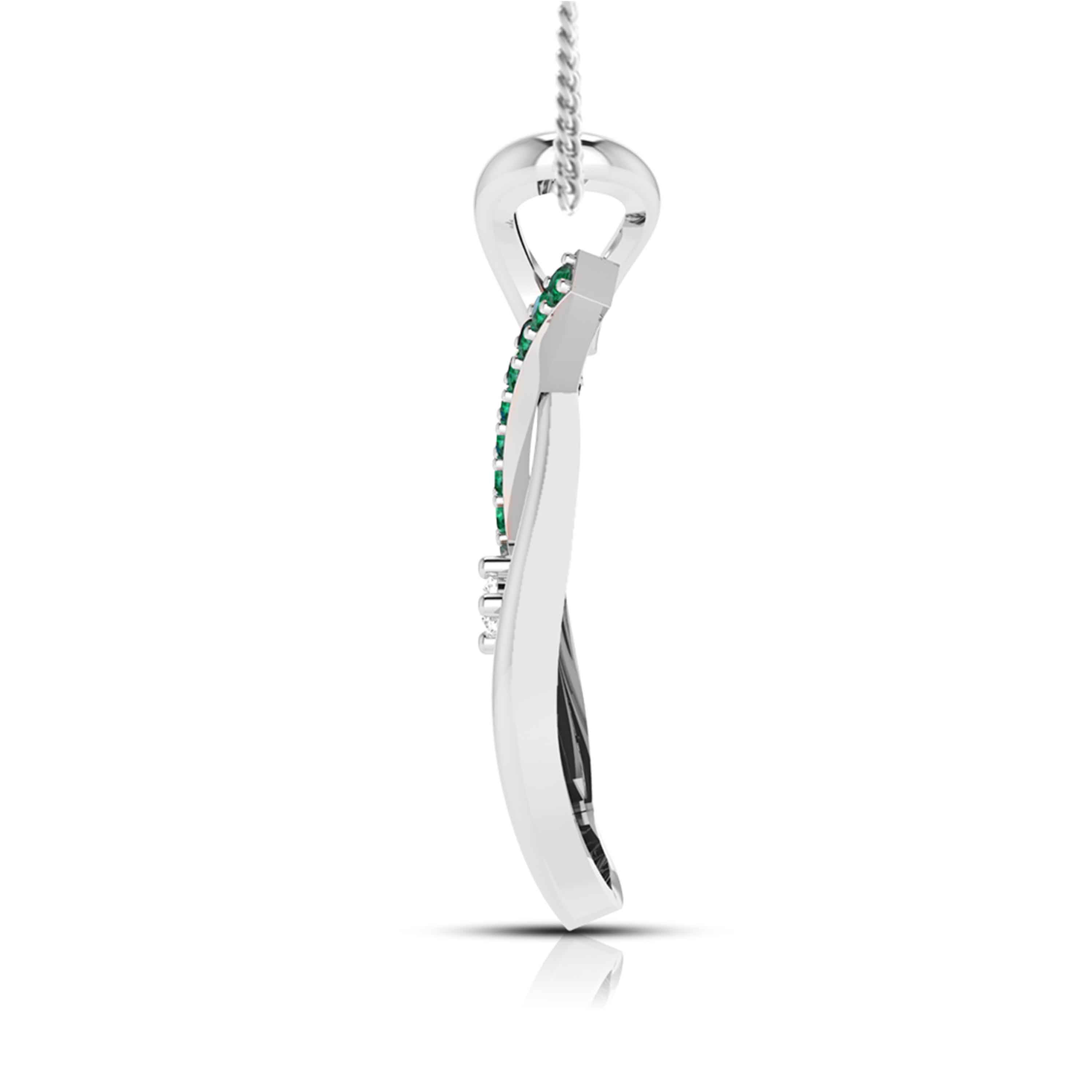 Platinum Diamond Pendant Emerald for Women JL PT P NL8655   Jewelove.US