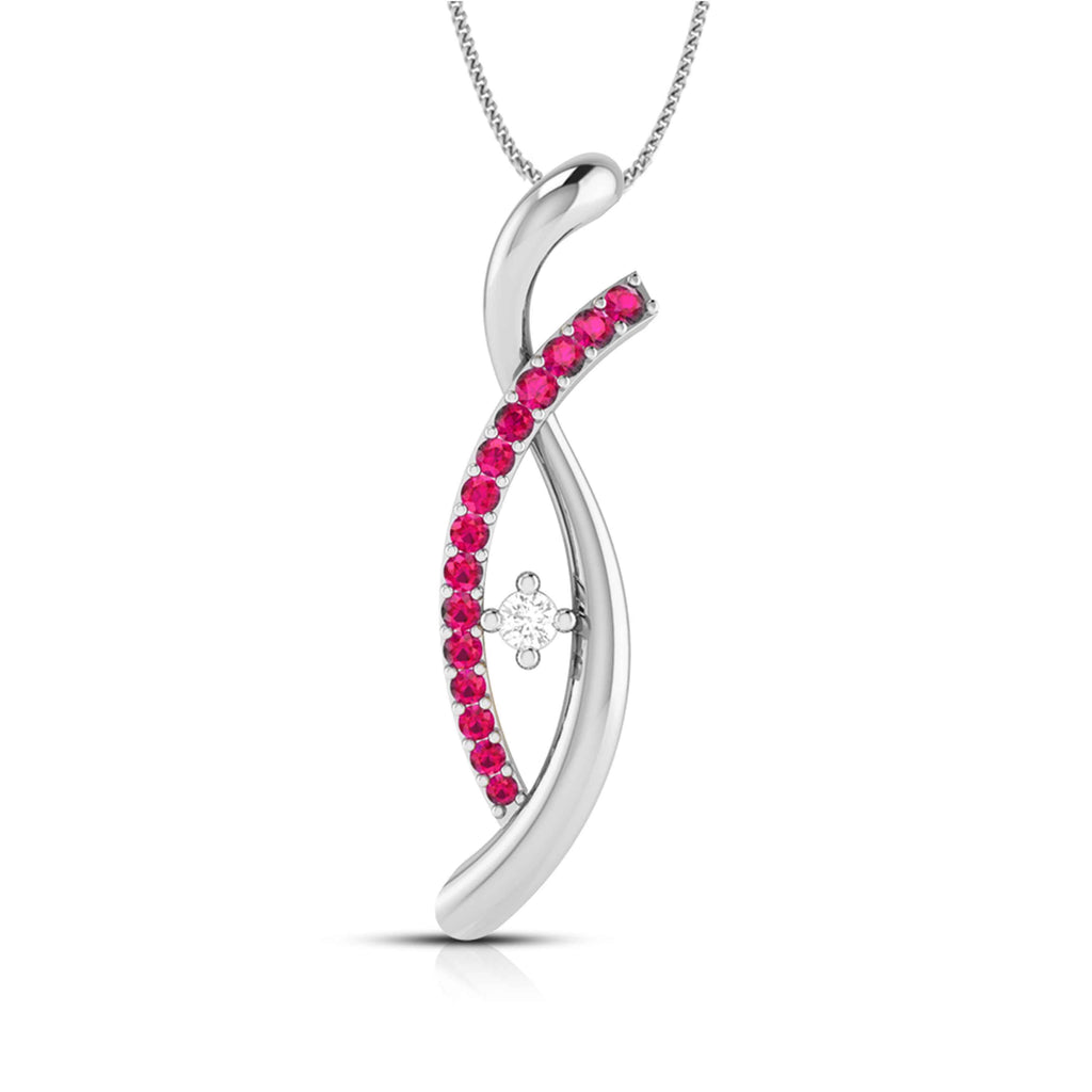 Platinum Diamond Pendant Emerald for Women JL PT P NL8655  Red Jewelove.US