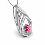 Load image into Gallery viewer, Platinum Diamond Pendant Emerald for Women JL PT P NL8657   Jewelove.US
