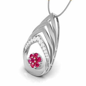 Platinum Diamond Pendant Emerald for Women JL PT P NL8657   Jewelove.US