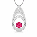 Load image into Gallery viewer, Platinum Diamond Pendant Emerald for Women JL PT P NL8657  Red Jewelove.US
