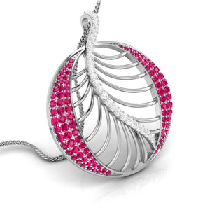 Platinum Diamond Pendant Emerald for Women JL PT P NL8661   Jewelove.US