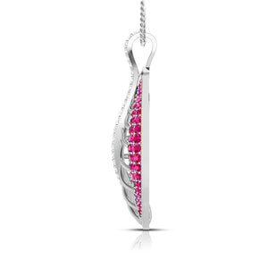 Platinum Diamond Pendant Emerald for Women JL PT P NL8661