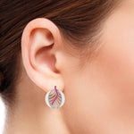 Load image into Gallery viewer, Platinum Diamond Earrings With Emerald for Women JL PT E NL8661   Jewelove.US
