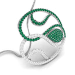 Load image into Gallery viewer, Platinum Diamond Pendant Emerald for Women JL PT P NL8662  Green Jewelove.US
