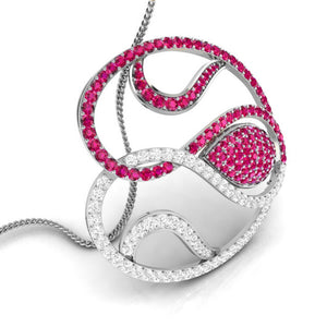 Platinum Diamond Pendant Emerald for Women JL PT P NL8662