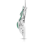 Load image into Gallery viewer, Platinum Diamond Pendant Emerald for Women JL PT P NL8662
