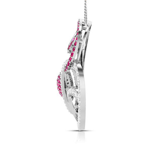 Platinum Diamond Pendant Emerald for Women JL PT P NL8662