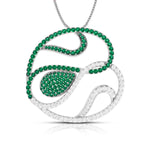 Load image into Gallery viewer, Platinum Diamond Pendant Emerald for Women JL PT P NL8662
