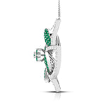 Load image into Gallery viewer, Platinum Diamond Pendant Emerald for Women JL PT P NL8663   Jewelove.US
