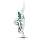 Load image into Gallery viewer, Platinum Diamond Pendant Emerald for Women JL PT P NL8663
