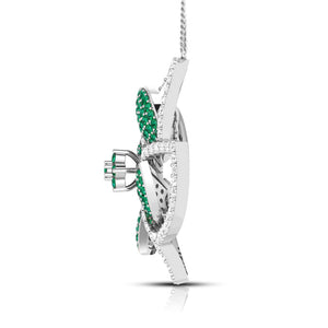 Platinum Diamond Pendant Emerald for Women JL PT P NL8663
