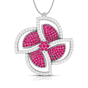 Platinum Diamond Pendant Emerald for Women JL PT P NL8663