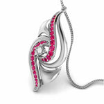 Load image into Gallery viewer, Platinum Diamond Pendant with Emerald for Women JL PT P NL8674
