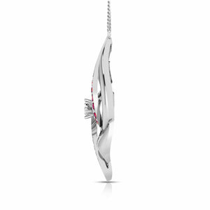 Platinum Diamond Pendant with Emerald for Women JL PT P NL8674
