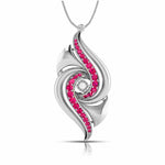 Load image into Gallery viewer, Platinum Diamond Pendant with Emerald for Women JL PT P NL8674
