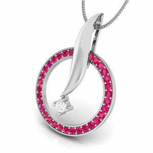 Platinum Diamond Pendant Emerald for Women JL PT P NL8682   Jewelove.US