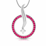 Load image into Gallery viewer, Platinum Diamond Pendant Emerald for Women JL PT P NL8682  Red Jewelove.US
