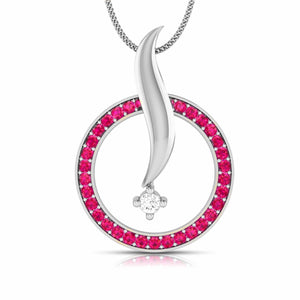 Platinum Diamond Pendant Emerald for Women JL PT P NL8682
