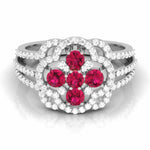 Load image into Gallery viewer, Designer Platinum Diamond Ruby Engagement Ring JL PT R8116   Jewelove
