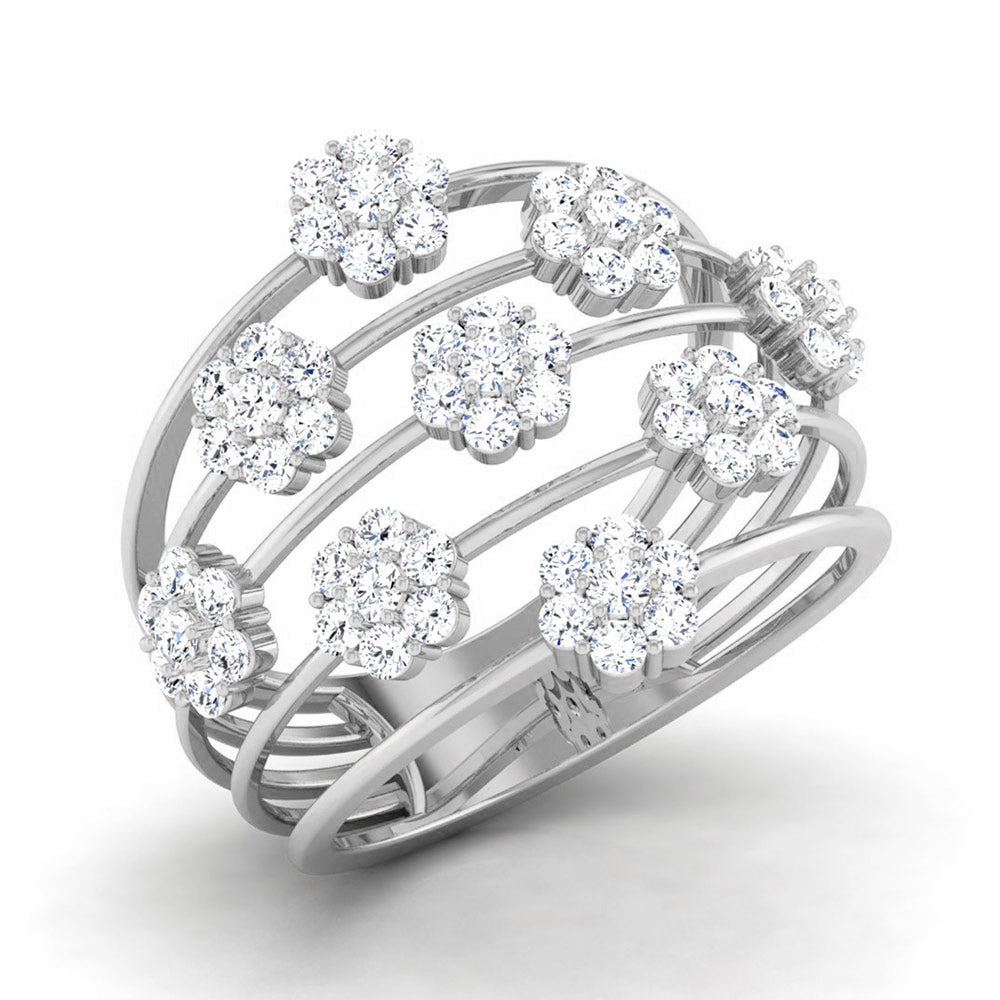 Designer Platinum Diamond Ring JL PT R 8117