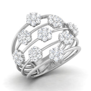 Designer Platinum Diamond Ring JL PT R 8117