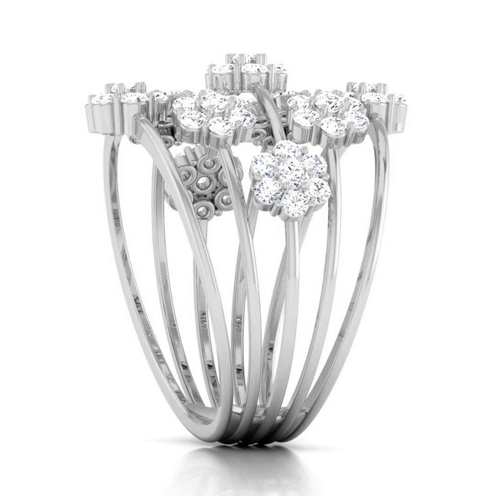 Designer Platinum Diamond Ring JL PT R 8117   Jewelove.US