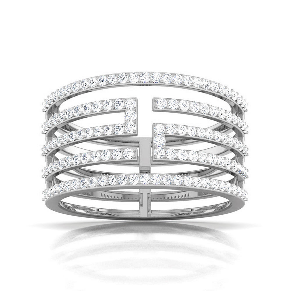Designer Platinum Diamond Ring JL PT R 8118   Jewelove.US