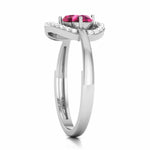 Load image into Gallery viewer, Platinum Heart Cut Ruby Diamond Ring for Women JL PT R8119
