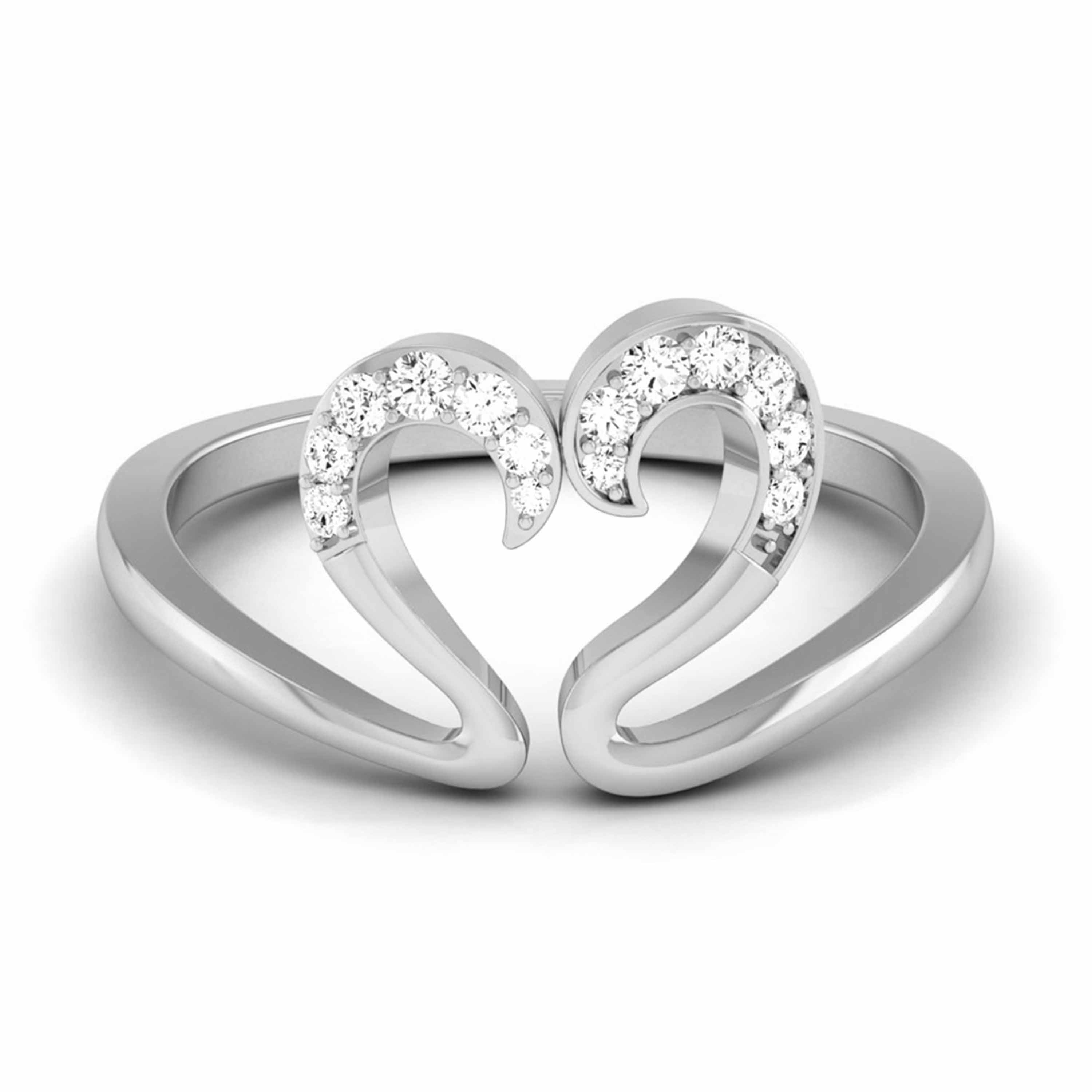 Designer Platinum Diamond Ring JL PT R 8120   Jewelove.US