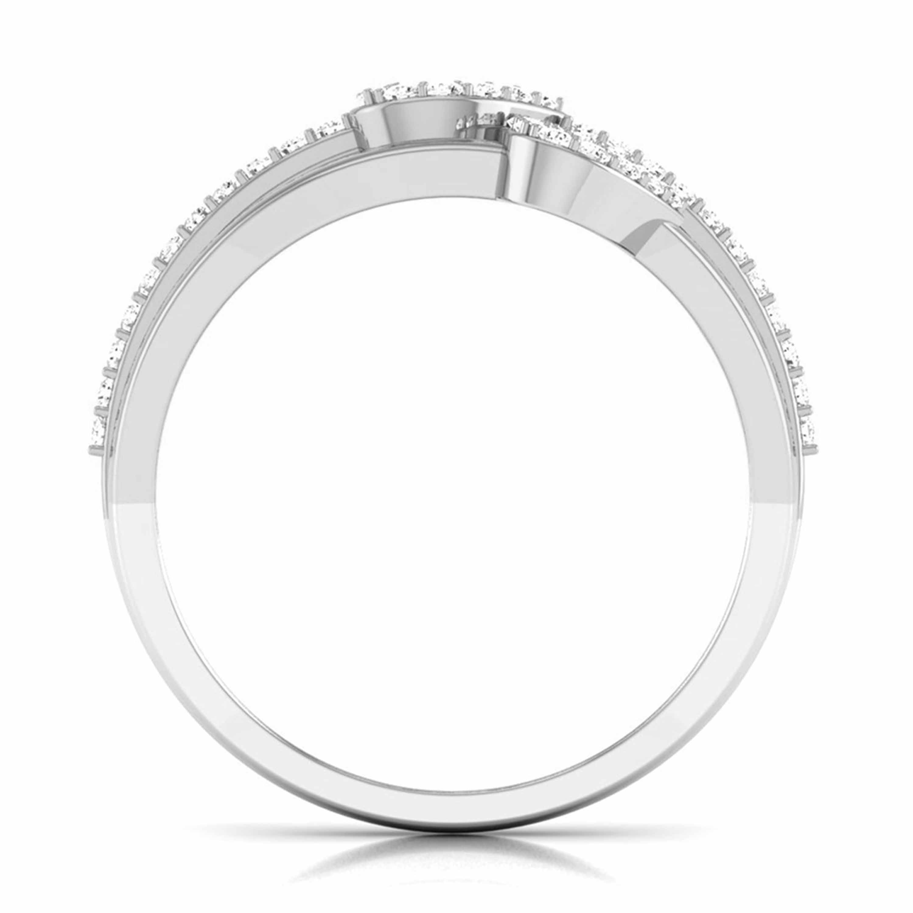 Designer Platinum Diamond Heart Ring JL PT R 8122