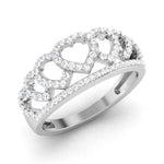 Load image into Gallery viewer, Designer Platinum Heart Diamond Ring JL PT R 8123  VVS-GH Jewelove.US
