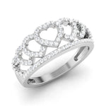Load image into Gallery viewer, Designer Platinum Heart Diamond Ring JL PT R 8123
