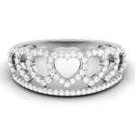 Load image into Gallery viewer, Designer Platinum Heart Diamond Ring JL PT R 8123   Jewelove.US
