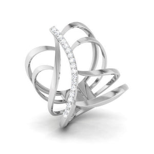 Designer Platinum Diamond Ring JL PT R 8127